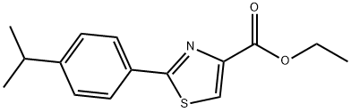 4-Thiazolecarboxylic acid, 2-[4-(1-methylethyl)phenyl]-, ethyl ester Structure