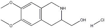 (6,7-Dimethoxy-1,2,3,4-tetrahydro-isoquinolin-3-yl)-methanol hydrochloride Structure