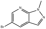 5-브로모-1-메틸-1H-피라졸로[3,4-b]피리딘 구조식 이미지
