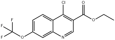 4-Chloro-7-(trifluoromethoxy)quinoline-3-carboxylic acid ethyl ester Structure