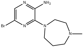 5-Bromo-3-(hexahydro-4-methyl-1H-1,4-diazepin-1-yl)-2-pyrazinamine 구조식 이미지