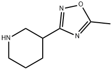 5-메틸-3-(피페리딘-3-일)-1,2,4-옥사디아졸 구조식 이미지