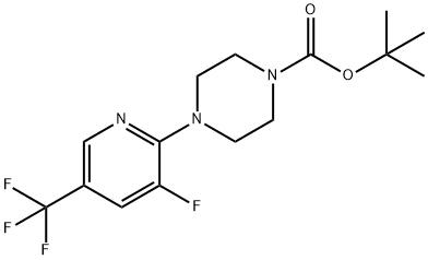 4-(3-Fluoro-5-trifluoromethylpyridin-2-yl)piperazine-1-carboxylic acid tert-butyl ester Structure