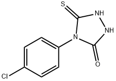 4-(4-chlorophenyl)-5-mercapto-4H-1,2,4-triazol-3-ol 구조식 이미지