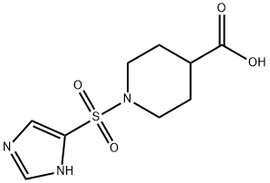 1-(1H-imidazol-4-ylsulfonyl)piperidine-4-carboxylic acid 구조식 이미지