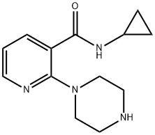 N-Cyclopropyl-2-(1-piperazinyl)nicotinamide hydrochloride Structure