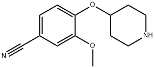 3-METHOXY-4-(4-PIPERIDINYLOXY)BENZONITRILE Structure