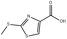 2-(메틸티오)-1,3-티아졸-4-카르복실산 구조식 이미지