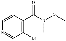 3-Bromo-N-methyl-N-(methyloxy)-4-pyridinecarboxamide Structure