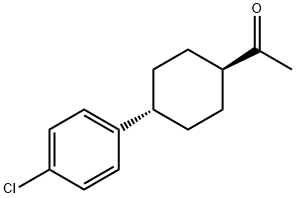 트랜스-4-(4-클로로페닐)-1-아세틸시클로헥산 구조식 이미지