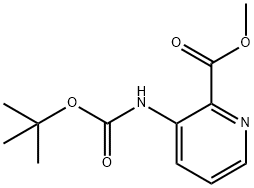 메틸3-(tert-부톡시카르보닐아미노)피콜리네이트 구조식 이미지