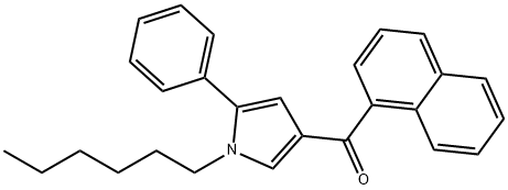(1-hexyl-5-phenyl-1H-pyrrol-3-yl)(naphthalen-1-yl)methanone Structure