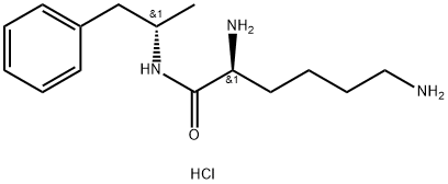 (2S)-2,6-Diamino-N-[(1S)-1-methyl-2-phenylethyl]hexanamide dihydrochloride Structure