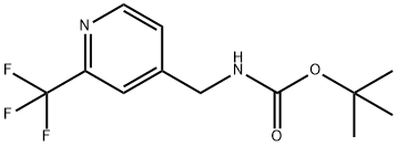 tert-butyl ((2-(trifluoromethyl)pyridin-4-yl)methyl)carbamate Structure