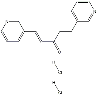 1,5-디-3-피리디닐-1,4-펜타디엔-3-온디히드로클로라이드 구조식 이미지