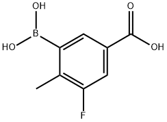 3-Borono-5-fluoro-4-methylbenzoic acid Structure