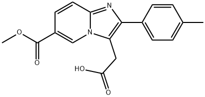 6-(Methoxycarbonyl)-2-(4-methylphenyl)imidazo[1,2-a]pyridine-3-acetic Acid, Structure