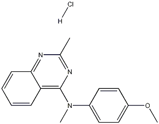 N-(4-메톡시페닐)-N,2-디메틸-4-퀴나졸린아민염산염 구조식 이미지