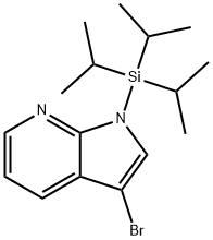 3-Bromo-1-[tris(1-methylethyl)silyl]-1H-pyrrolo[2,3-b]pyridine 구조식 이미지