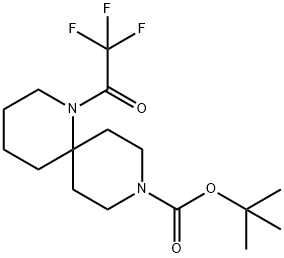 1,9-디아자스피로[5.5]운데칸-9-카르복실산,1-(2,2,2-트리플루오로아세틸)-,1,1-디메틸에틸에스테르 구조식 이미지