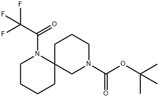 1,8-디아자스피로[5.5]운데칸-8-카르복실산,1-(2,2,2-트리플루오로아세틸)-,1,1-디메틸에틸에스테르 구조식 이미지