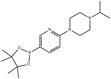 2-(4-isopropyl-piperazin-1-yl) pyridine-5-boronic acid pinacol ester Structure