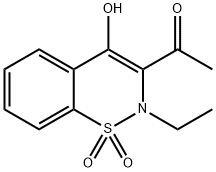 1-(2-ethyl-4-hydroxy-1,1-dioxido-2H-1,2-benzothiazin-3-yl)ethanone Structure