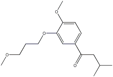 1-(4-methoxy-3-(3-methoxypropoxy)phenyl)-3-methylbutan-1-one 구조식 이미지