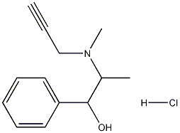 alpha-(1-(Methyl(2-propynyl)amino)ethyl)benzyl alcohol hydrochloride 구조식 이미지