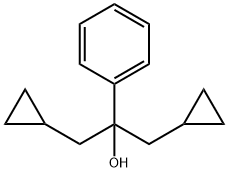알파,알파-비스(사이클로프로필메틸)-벤질알코올 구조식 이미지