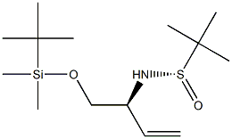 (S)-N-((S)-1-(tert-butyldimethylsilyloxy)but-3-en-2-yl)-2-methylpropane-2-sulfinamide 구조식 이미지