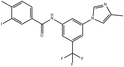 3-Iodo-4-methyl-N-[3-(4-methyl-1H-imidazol-1-yl)-5-(trifluoromethyl)phenyl]benzamide 구조식 이미지