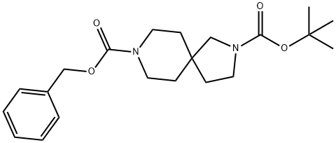 2,8-Diazaspiro[4.5]decane-2,8-dicarboxylic acid, 2-(1,1-dimethylethyl) 8-(phenylmethyl) ester Structure