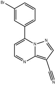 7-(3-Bromophenyl)pyrazolo[1,5-a]pyrimidine-3-carbonitrile Structure