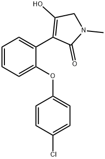 3-[2-(4-Chlorophenoxy)phenyl]-1,5-dihydro-4-hydroxy-1-methyl-2H-pyrrol-2-one 구조식 이미지