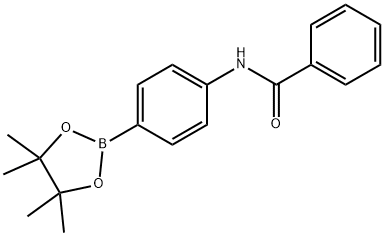 N-(4-(4,4,5,5-테트라메틸-1,3,2-디옥사보롤란-2-일)페닐)벤즈아미드 구조식 이미지