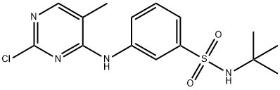 N-tert-butyl-3-(2-chloro-5-methylpyrimidin-4-ylamino)benzenesulfonamide Structure