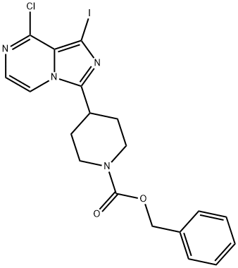 benzyl 4-(8-chloro-1-iodoimidazo[1,5-a]pyrazin-3-yl)piperidine-1-carboxylate Structure