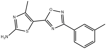 4-methyl-5-[3-(3-methylphenyl)-1,2,4-oxadiazol-5-yl]-1,3-thiazol-2-amine Structure