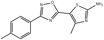 4-methyl-5-[3-(4-methylphenyl)-1,2,4-oxadiazol-5-yl]-1,3-thiazol-2-amine Structure