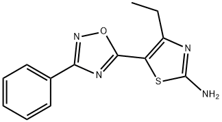 4-ethyl-5-(3-phenyl-1,2,4-oxadiazol-5-yl)-1,3-thiazol-2-amine 구조식 이미지