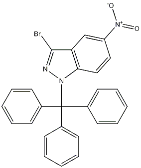 3-브로모-5-니트로-1-트리틸-1H-인다졸 구조식 이미지
