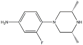 4-(4-Amino-2-fluoro-phenyl)-cis-2,6-dimethyl-piperazine Structure