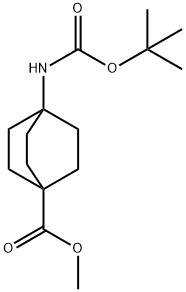 메틸4-((tert-부톡시카르보닐)아미노)비시클로[2.2.2]옥탄-1-카르복실레이트 구조식 이미지