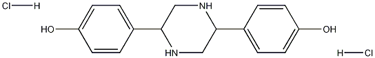 2,5-Bis(4-hydroxyphenyl)piperazine Dihydrochloride Structure