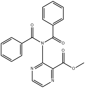 3-(Dibenzoylamino)-2-pyrazinecarboxylic acid methyl ester 구조식 이미지