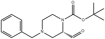 (S)-1-Boc-4-벤질피페라진-2-카브알데히드 구조식 이미지
