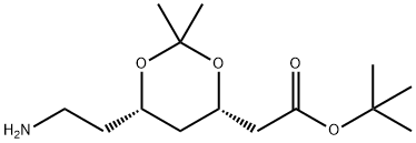 (4S,cis)-1,1-Dimethylethyl-6-aminoethyl-2,2-dimethyl-1,3-dioxane-4-acetate 구조식 이미지