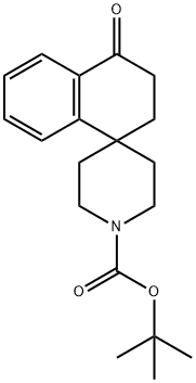 TERT-BUTYL 4-OXO-3,4-DIHYDRO-2H-SPIRO[NAPHTHALENE-1,4'-PIPERIDINE]-1'-CARBOXYLATE 구조식 이미지