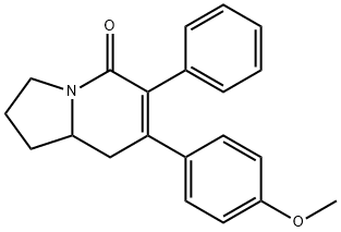 2,3,8,8a-Tetrahydro-7-(4-methoxyphenyl)-6-phenyl-5(1H)-indolizinone Structure